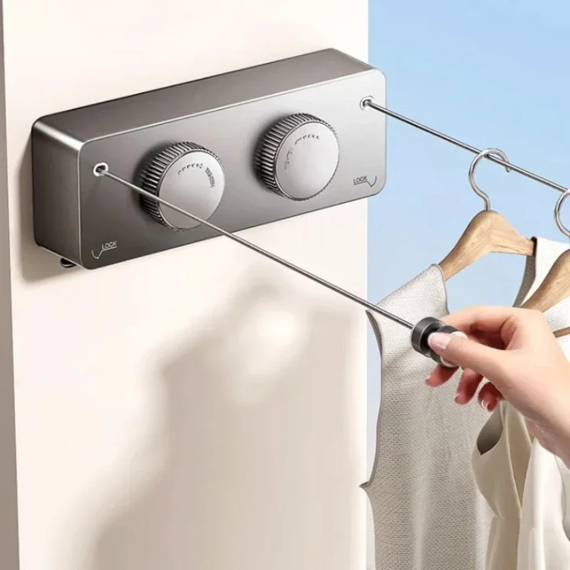 Stainless Steel Retractable Clothesline - Pull-Out Space-Saving Clothes Drying Rack, Wall Mounted Laundry Dryer for Household
Stainless Steel Retractable Clothesline - Pull-Out Space-Saving Clothes Drying Rack, Wall Mounted Laundry Dryer for Household
