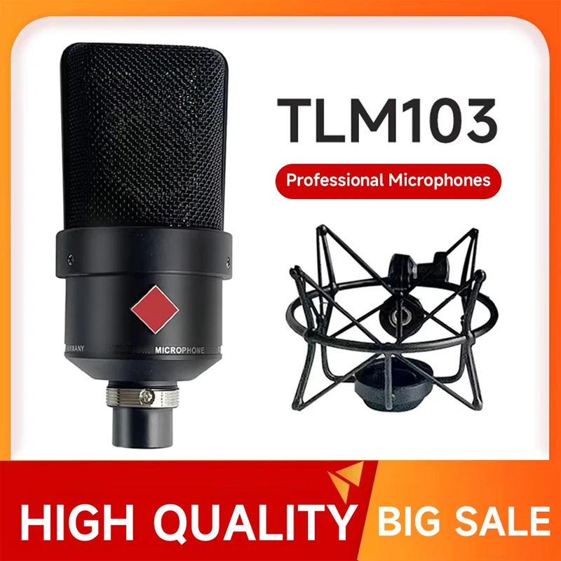 Студийный конденсаторный микрофон TLM103, кардиоидный, с низким уровнем шума для записи вокала, подкастов, прямая трансляция с противоударным креплением
Студийный конденсаторный микрофон TLM103, кардиоидный, с низким уровнем шума для записи вокала, подкастов, прямая трансляция с противоударным креплением
