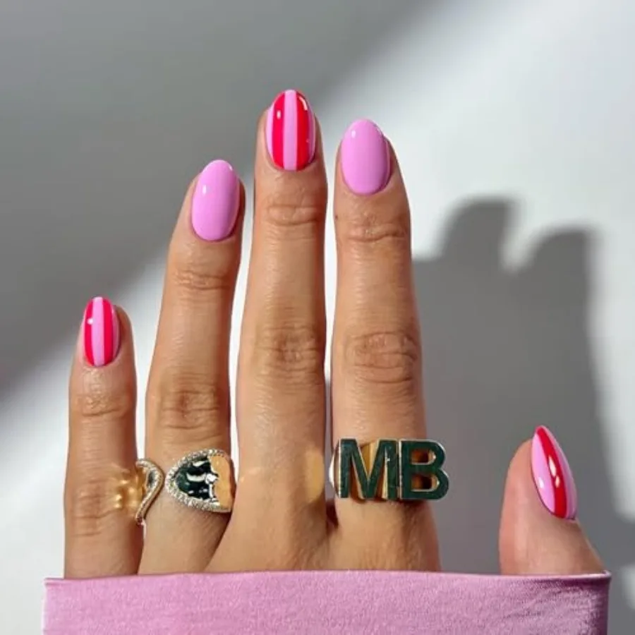 Almond Fake Nails Short Press On Nails Rose Pink Acrylic Nails Press Ons Full Cover False Nails With Glossy Stripe Designs Arti
Almond Fake Nails Short Press On Nails Rose Pink Acrylic Nails Press Ons Full Cover False Nails With Glossy Stripe Designs Arti