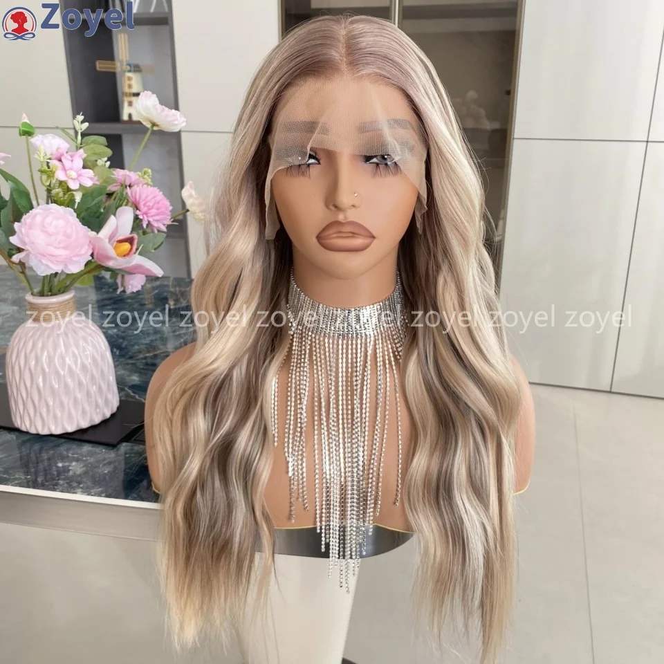 Brown Wig with Blonde Highlights Ombre Light Brown Root 13x4 Lace Front Wigs Synthetic Fiber Pre Plucked 20Inch Wavy for Women
Brown Wig with Blonde Highlights Ombre Light Brown Root 13x4 Lace Front Wigs Synthetic Fiber Pre Plucked 20Inch Wavy for Women