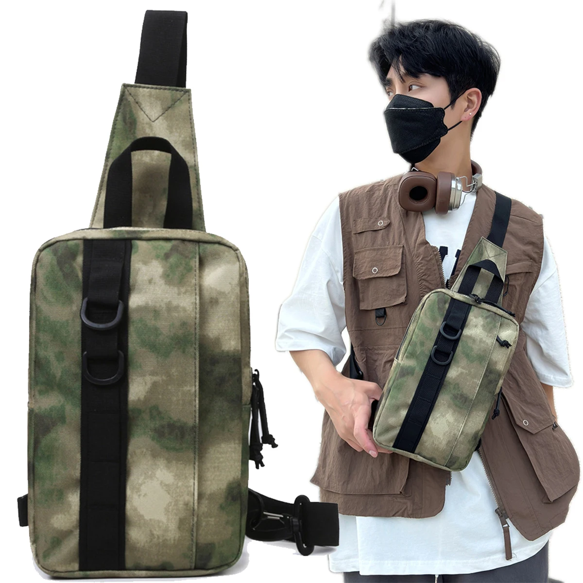 Men's Tactical Chest Bag Large Capacity Military Camouflage Shoulder Pack Multifunctional Outdoor Hunting Fishing Cycling Bag
Men's Tactical Chest Bag Large Capacity Military Camouflage Shoulder Pack Multifunctional Outdoor Hunting Fishing Cycling Bag