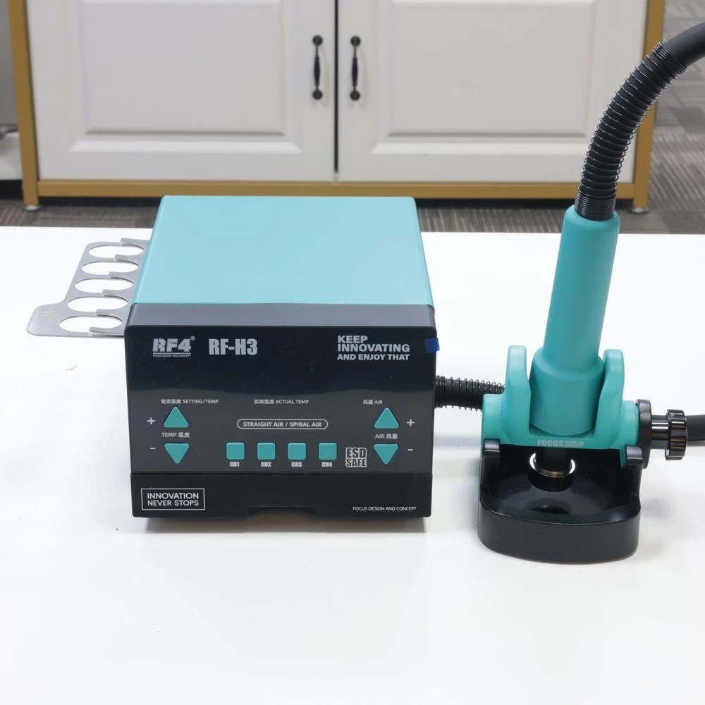 RF4 Newly Launched RF-H3 Hot air Gun Welding Station,use Brushless Turbine Fan,high Power Pure Copper Toroldal Transformer
RF4 Newly Launched RF-H3 Hot air Gun Welding Station,use Brushless Turbine Fan,high Power Pure Copper Toroldal Transformer
