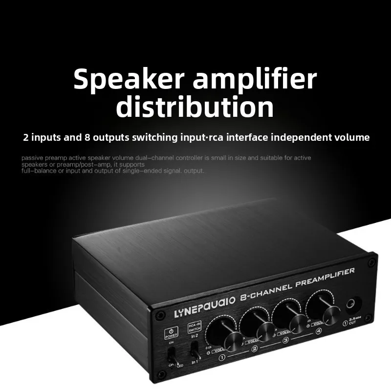 2 входа, 8 выходов, усилитель переднего сигнала, разветвитель, компаратор, двусторонний переключатель сигнала, качество звука без потерь
2 входа, 8 выходов, усилитель переднего сигнала, разветвитель, компаратор, двусторонний переключатель сигнала, качество звука без потерь