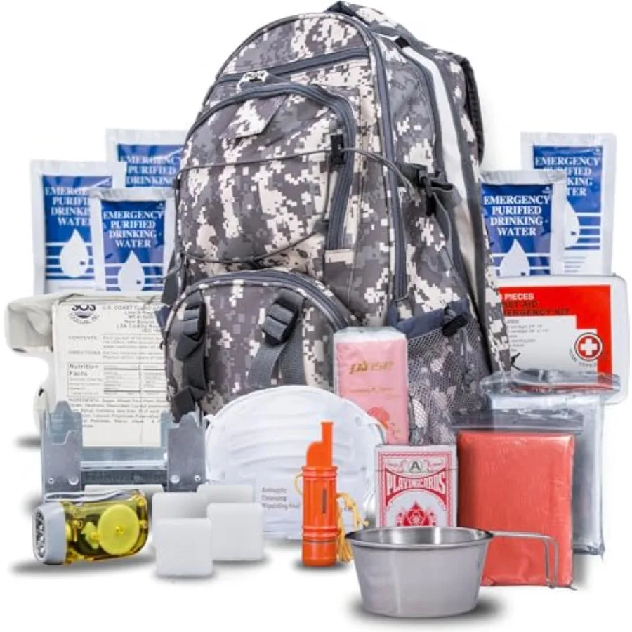 Blue Seventy-Two - Pro Series - Camo Deluxe 72-Hour Emergency Backpack Survival Kit for 1 Person Durable Polyester Material Cam
Blue Seventy-Two - Pro Series - Camo Deluxe 72-Hour Emergency Backpack Survival Kit for 1 Person Durable Polyester Material Cam