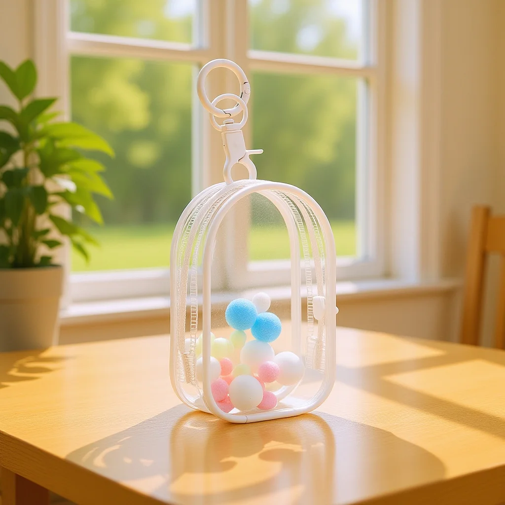 Mini Hanging Bag with Buckle 1 Set Transparent Figure Display Pouch Portable PVC Keyring Storage Case Waterproof
Mini Hanging Bag with Buckle 1 Set Transparent Figure Display Pouch Portable PVC Keyring Storage Case Waterproof