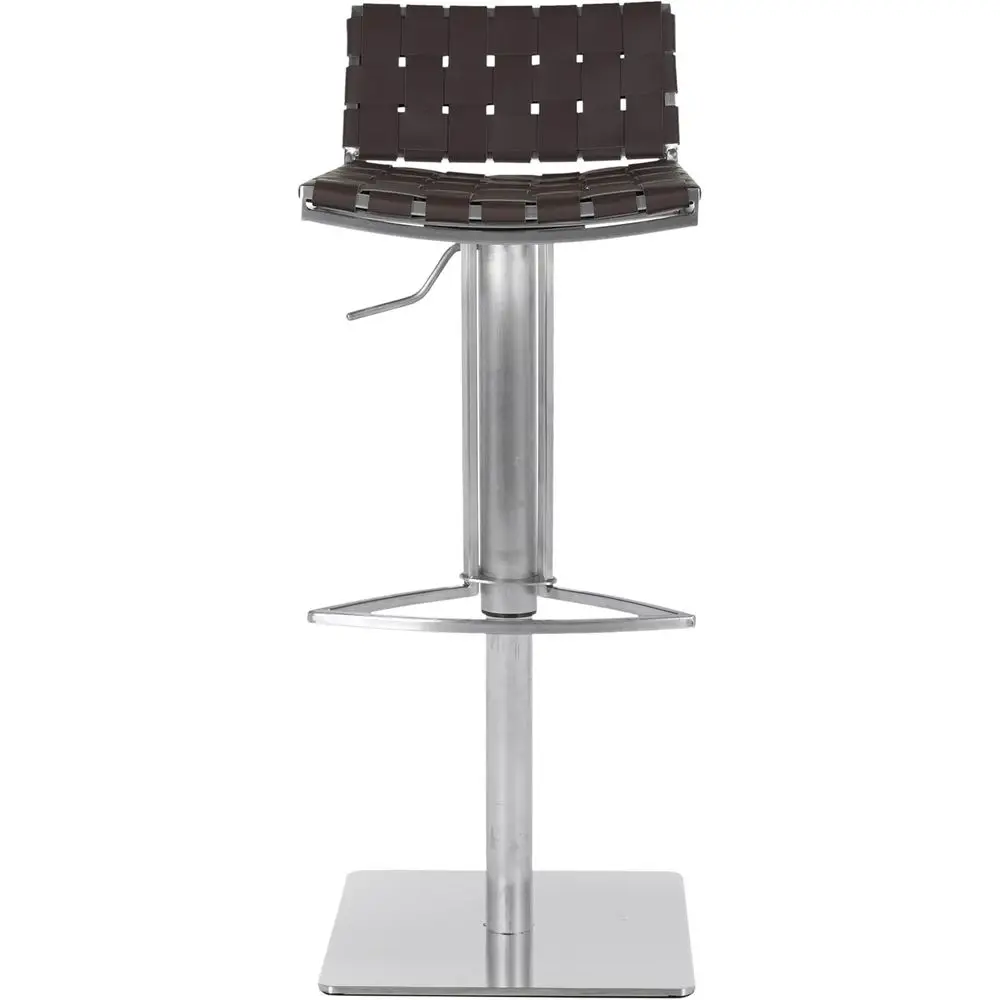 Adjustable Gas-Lift Bar Stool with Steel Frame and Brown Leather, 21.7-30.7 Height
Adjustable Gas-Lift Bar Stool with Steel Frame and Brown Leather, 21.7-30.7 Height
