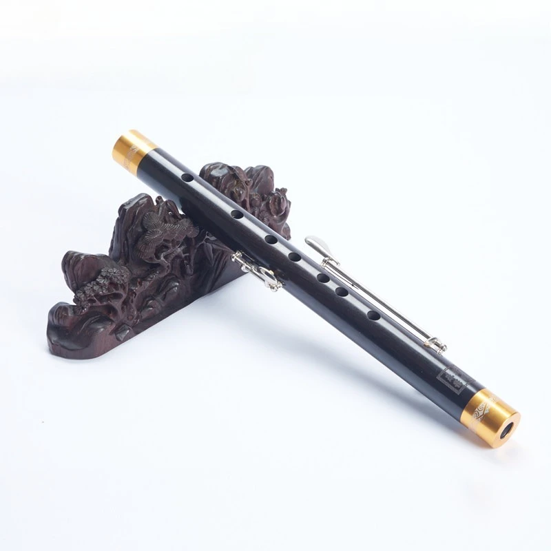 Ebony Guanzi Traditional Add Key Performance Short Flute Professional Adult Beginners Wind Instruments Chinese Ethnic Piccolo