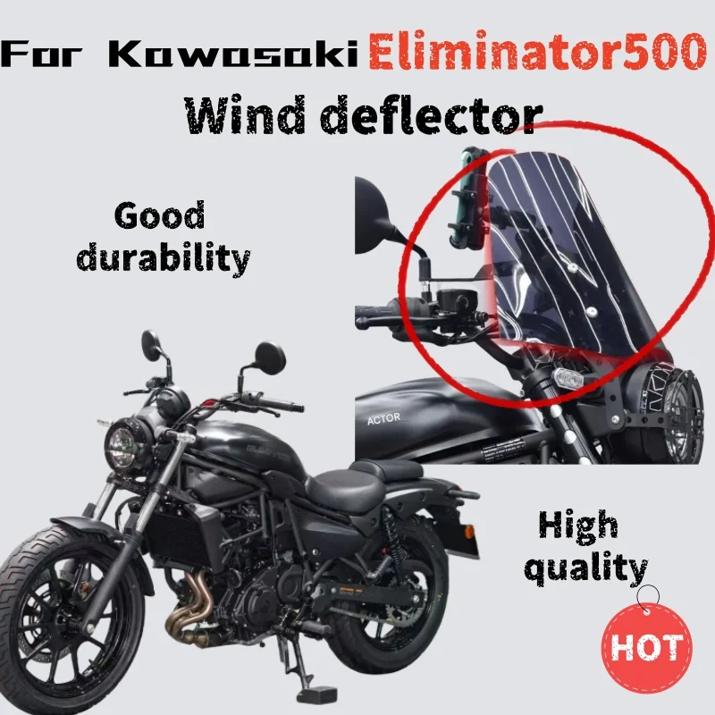 For Kawasaki Eliminator 500 modified transparent large windshield protective cover deflector decorative accessories
For Kawasaki Eliminator 500 modified transparent large windshield protective cover deflector decorative accessories