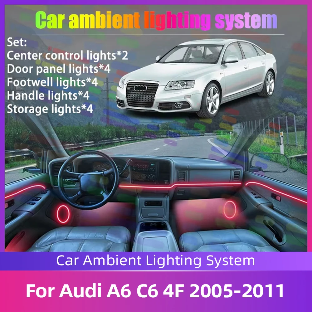 2/18 in 1 Car Atmosphere Light Lamp RGB Hidden Acrylic Strip Shade Ensemble Streamer Atmosphere Set For Audi A6 C6 4F 2005-2011
2/18 in 1 Car Atmosphere Light Lamp RGB Hidden Acrylic Strip Shade Ensemble Streamer Atmosphere Set For Audi A6 C6 4F 2005-2011