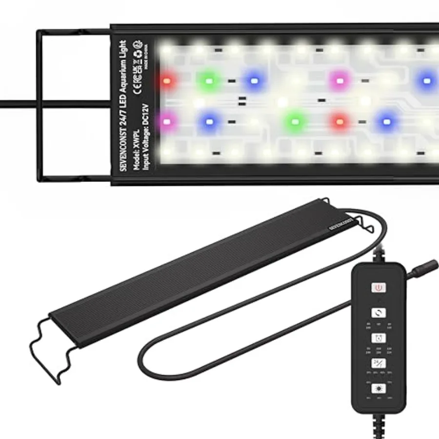 24/7 Mode LED Aquarium Light Plant and Fish, IP68 Full Spectrum Light, Sunrise-Daylight-Moonlight, White Red Green Blue Pink LE
24/7 Mode LED Aquarium Light Plant and Fish, IP68 Full Spectrum Light, Sunrise-Daylight-Moonlight, White Red Green Blue Pink LE