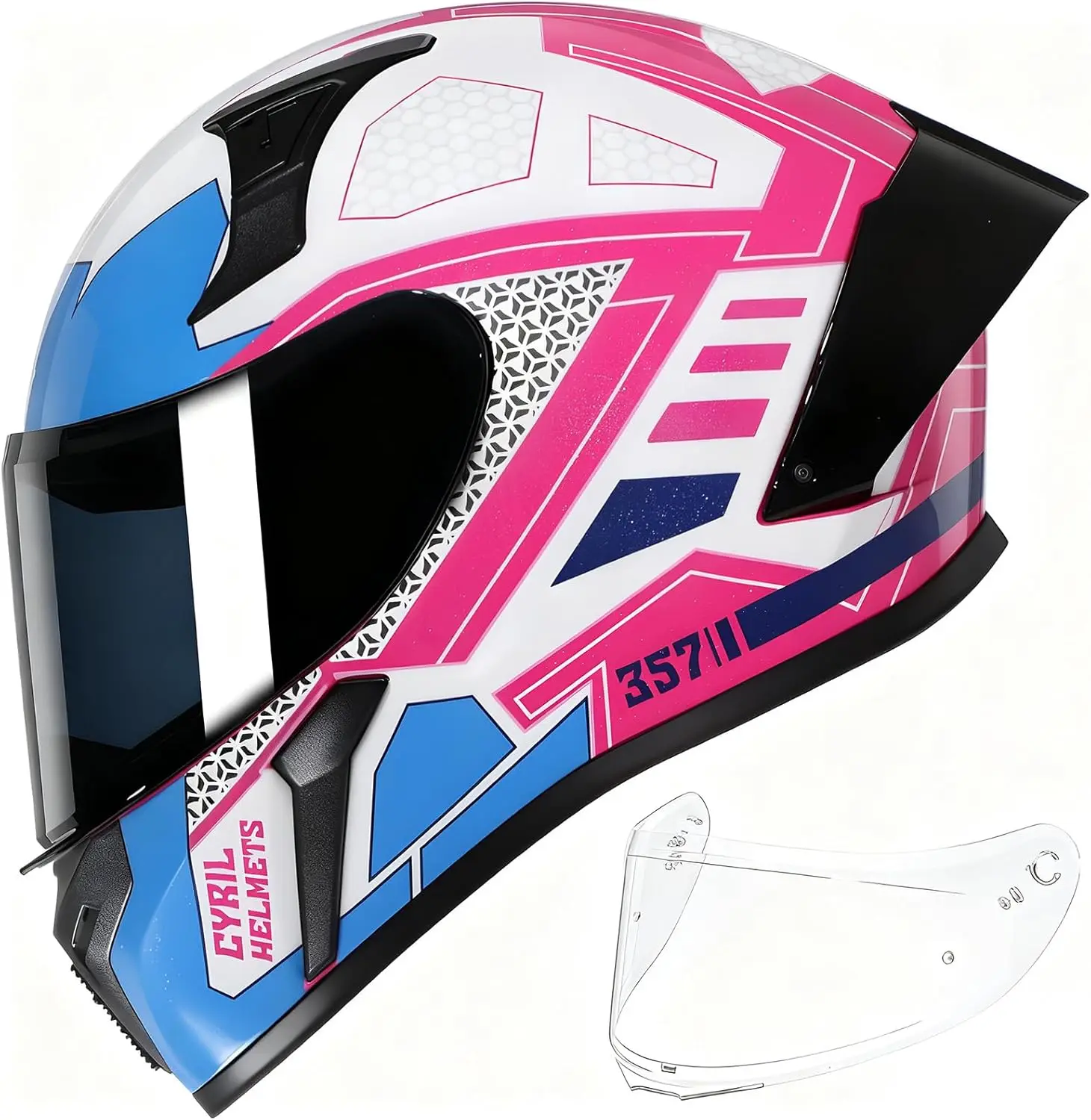 Full Face Motorcycle Helmets for Adults Men Women with Tinted and Clear Visor Meet Dot Approved
Full Face Motorcycle Helmets for Adults Men Women with Tinted and Clear Visor Meet Dot Approved