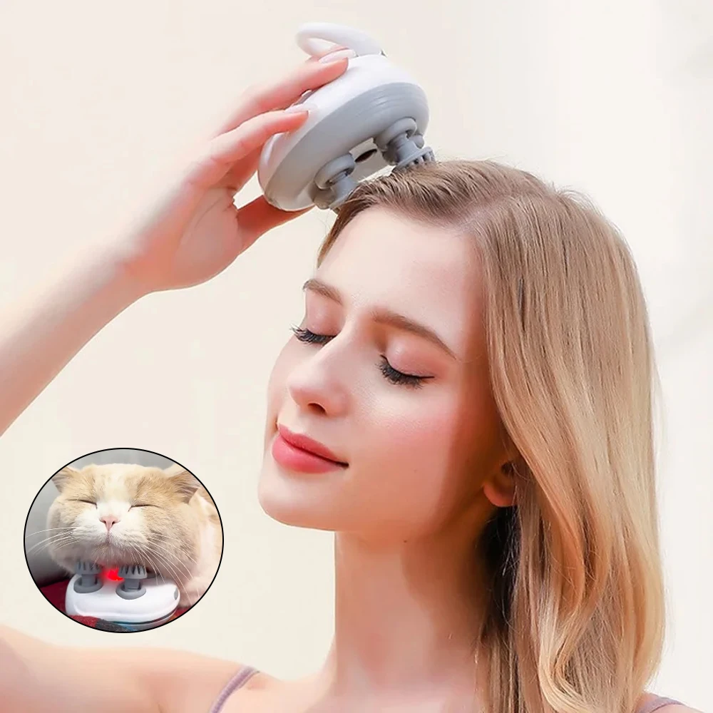 Deep Scalp Electric Massager Head Cleaning Massager Also Suitable for Pets Massage Tool Washable and USB Portable Head Massager
Deep Scalp Electric Massager Head Cleaning Massager Also Suitable for Pets Massage Tool Washable and USB Portable Head Massager
