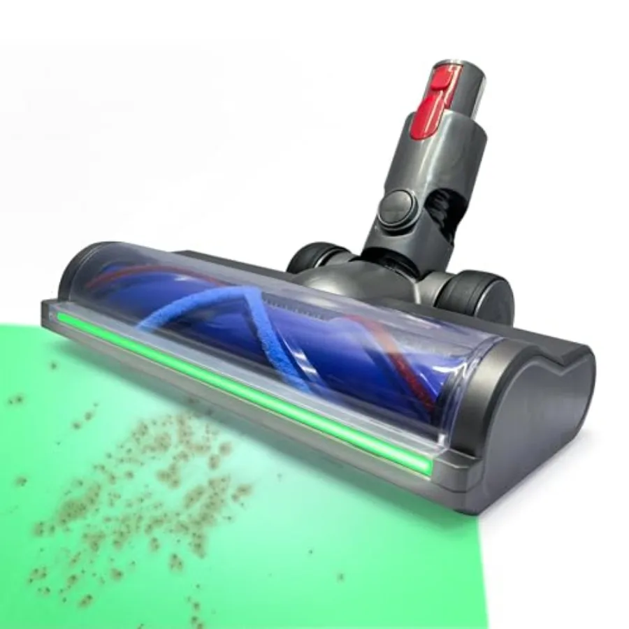 Vacuum Head Hardwood Floor Attachment Cordless Vacuum V10 V11 V15, Replacement Cleaner Head full-area LED Green Light, Quick-Re
Vacuum Head Hardwood Floor Attachment Cordless Vacuum V10 V11 V15, Replacement Cleaner Head full-area LED Green Light, Quick-Re