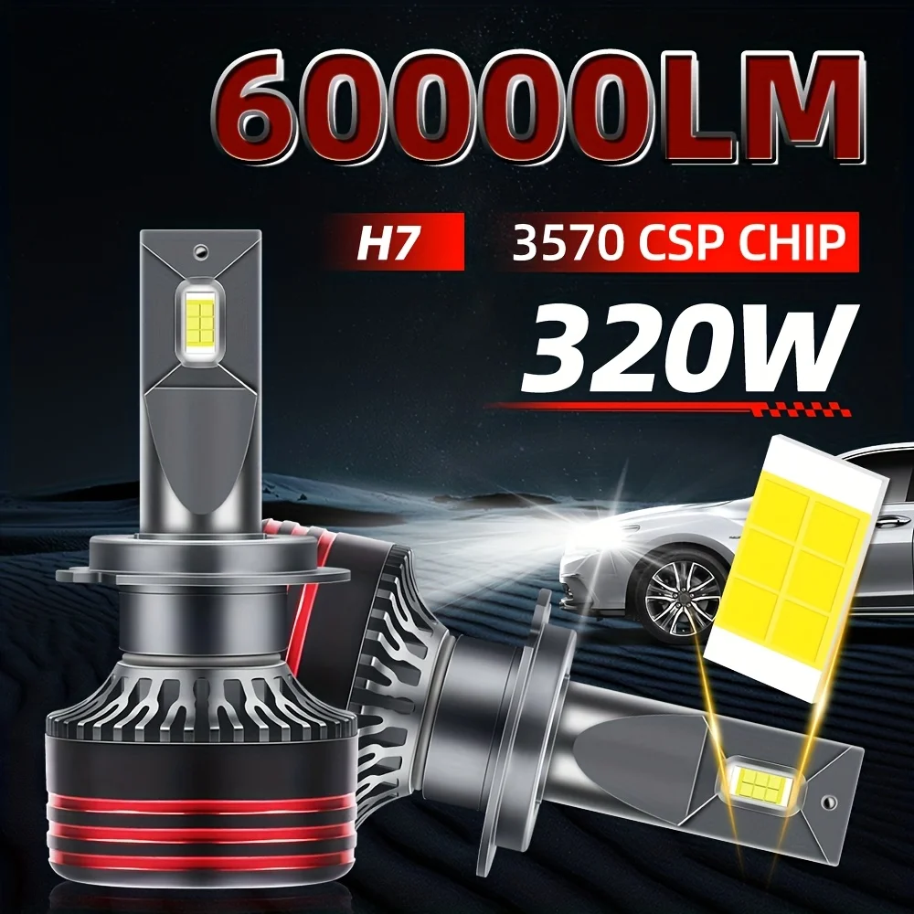 2pcs H4 H7 9005 9006 H11 H1 H13 High Low Beam Car LED Headlights, 1000% Brightness Super Bright, Canbus External Drive, 320W High Power Bulb 60000LM, Long Life Fast Cooling Fan
2pcs H4 H7 9005 9006 H11 H1 H13 High Low Beam Car LED Headlights, 1000% Brightness Super Bright, Canbus External Drive, 320W High Power Bulb 60000LM, Long Life Fast Cooling Fan