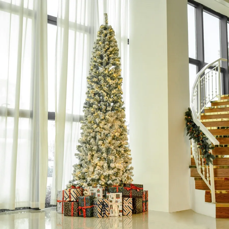 Искусственная рождественская елка PreLit SnowFlocked Slim Douglas Fir, 9 футов, с реалистичными ветвями, 550 светодиодных фонарей и 988 советов
Искусственная рождественская елка PreLit SnowFlocked Slim Douglas Fir, 9 футов, с реалистичными ветвями, 550 светодиодных фонарей и 988 советов
