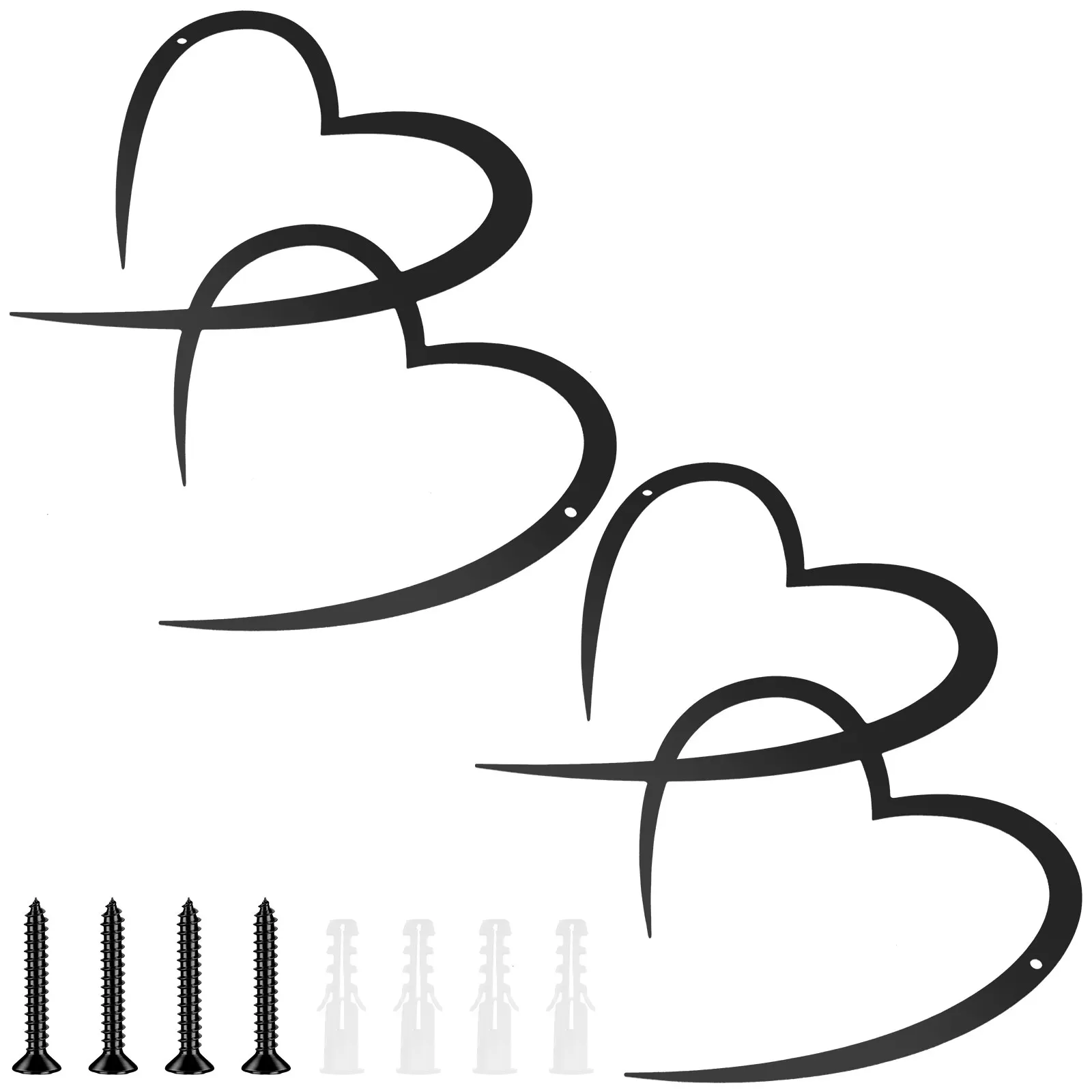 Настенное художественное украшение в форме сердца, 2 шт., металлическое украшение на стену в форме сердца, оснащенные винтами для простой установки
Настенное художественное украшение в форме сердца, 2 шт., металлическое украшение на стену в форме сердца, оснащенные винтами для простой установки