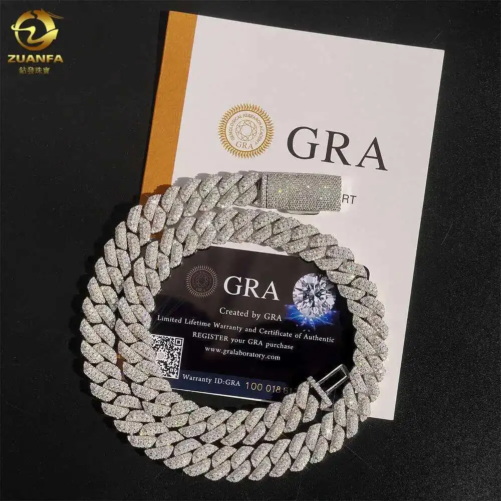 Arrival Passed Diamond Tester 13mm 3rows S925 Silver Vvs Moissanite Chain Cuban Hip Hop Jewelry
Arrival Passed Diamond Tester 13mm 3rows S925 Silver Vvs Moissanite Chain Cuban Hip Hop Jewelry