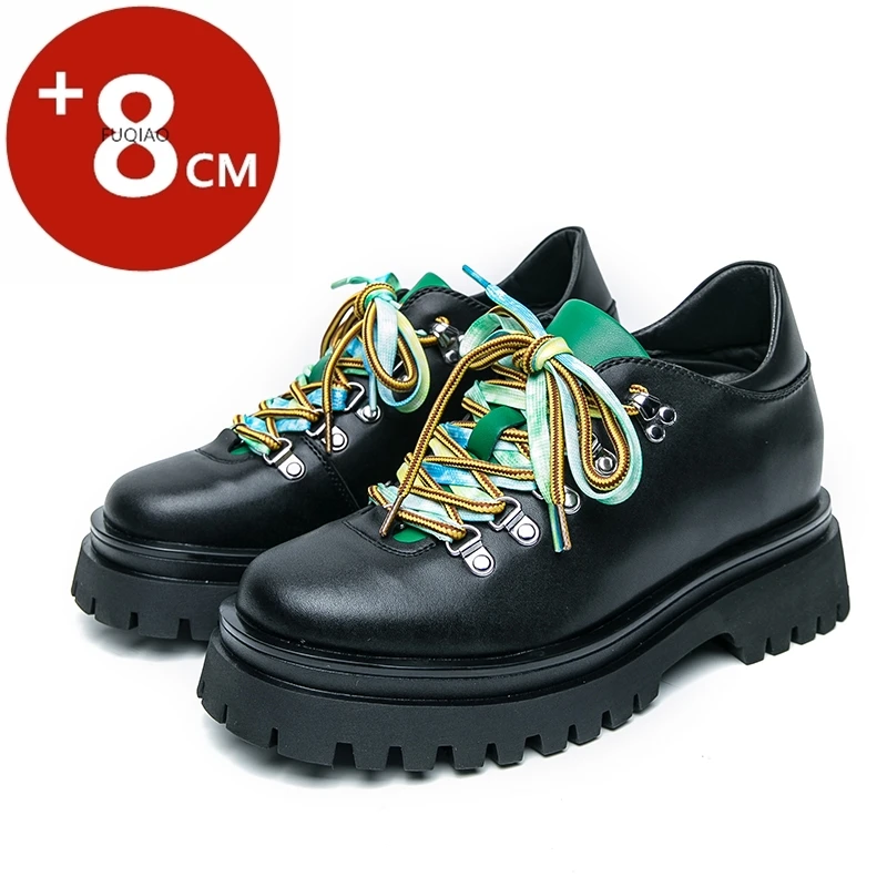 Mens Inner Heightening 8CM Leather Dress Shoes Multicolor Shoelace Thickened Platform Sole Elevator Shoes Business Formal Office
Mens Inner Heightening 8CM Leather Dress Shoes Multicolor Shoelace Thickened Platform Sole Elevator Shoes Business Formal Office