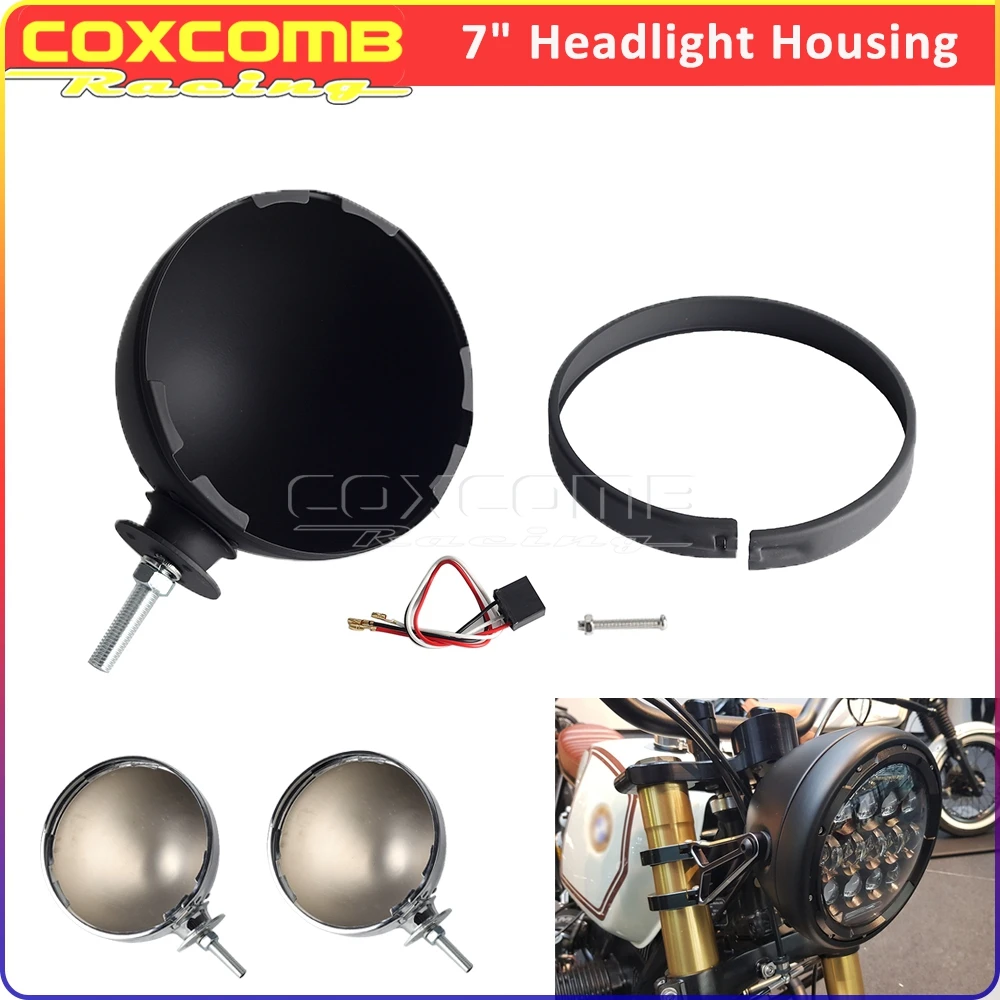 Motorcycle Headlight Housing 7" Bulb Bucket Headlamp Shell Cover For Harley Honda Yamaha Suzuki Kawasaki BMW Cafe Racer Chopper
Motorcycle Headlight Housing 7" Bulb Bucket Headlamp Shell Cover For Harley Honda Yamaha Suzuki Kawasaki BMW Cafe Racer Chopper