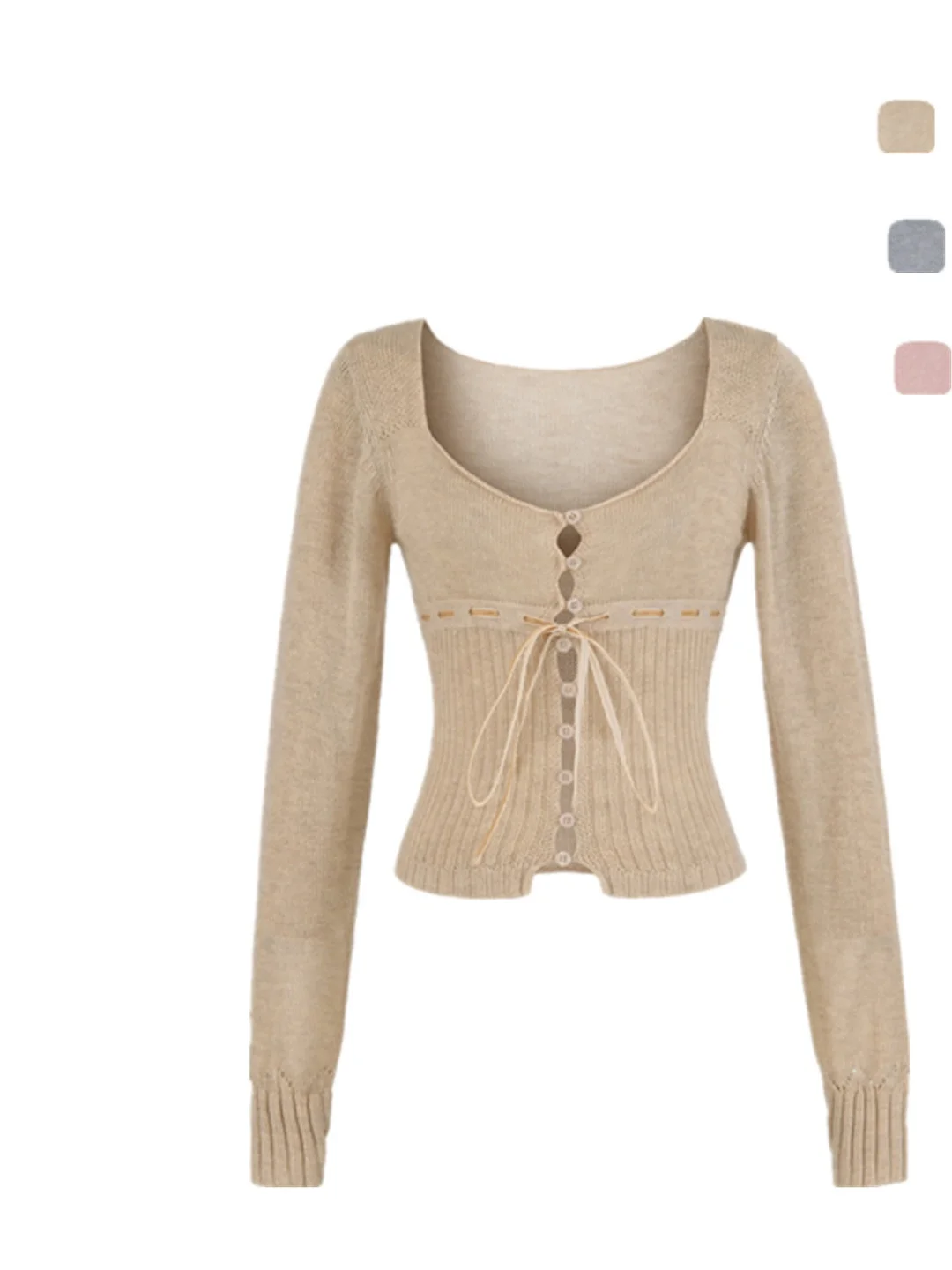 Slim Fit Knitted ort Open Cardigan Square Collar Waist Cinched Inner Wear American Sle Breathable Skin Friendly Pure Color
Slim Fit Knitted ort Open Cardigan Square Collar Waist Cinched Inner Wear American Sle Breathable Skin Friendly Pure Color