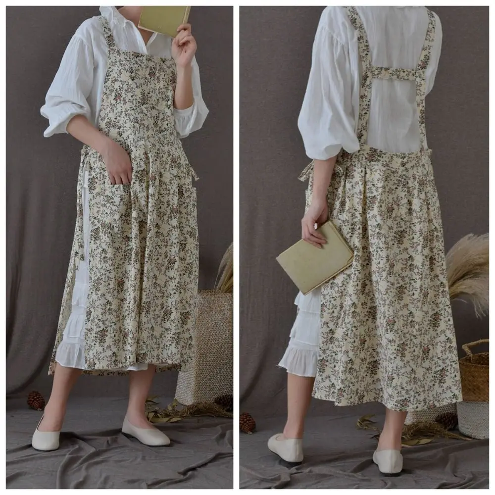 Cotton Kitchen Cooking Apron Floral Printed French Style Waiter Extended Aprons Soft with Pockets Household Work Apron
Cotton Kitchen Cooking Apron Floral Printed French Style Waiter Extended Aprons Soft with Pockets Household Work Apron