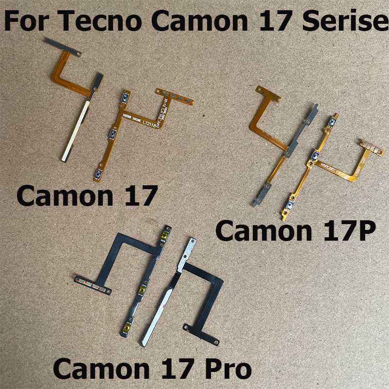 Для Tecno Camon 17, кнопка включения и выключения громкости, кнопка отключения звука, гибкий кабель для Camon 17 17P Pro CG8 CG7 CG6