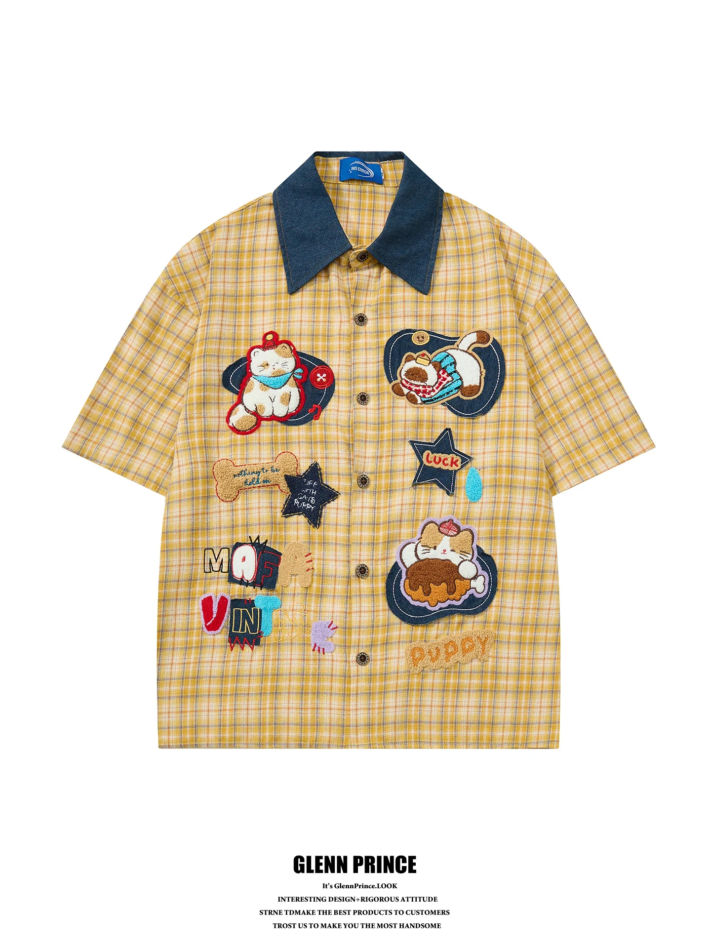 GPstudio Retro Fun Towel Embroidery Shirt Men's New Style Dopaamine Casual Shirt Summer Short Sleeve Cotton Loose Fit
GPstudio Retro Fun Towel Embroidery Shirt Men's New Style Dopaamine Casual Shirt Summer Short Sleeve Cotton Loose Fit
