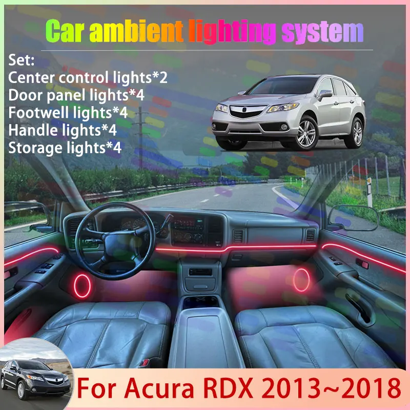 Для Acura RDX 2013-2018 TB3 TB4 MK2 2-го поколения 2014-2015: Комплект атмосферной RGB-подсветки салона 2/24 в 1 с эффектом бегущих огней
Для Acura RDX 2013-2018 TB3 TB4 MK2 2-го поколения 2014-2015: Комплект атмосферной RGB-подсветки салона 2/24 в 1 с эффектом бегущих огней