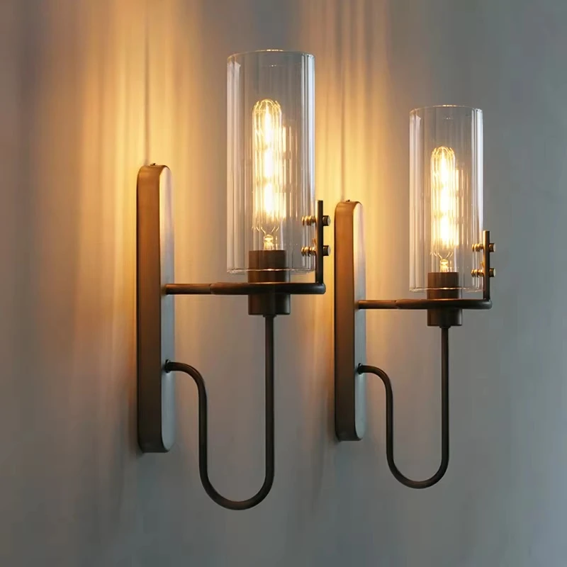 American Retro Industrial Style LED Wall Lamp Nordic Luxury Glass Wall Light Bedside Hotel Stairs Balcony Corridor Mirror Sconce
American Retro Industrial Style LED Wall Lamp Nordic Luxury Glass Wall Light Bedside Hotel Stairs Balcony Corridor Mirror Sconce