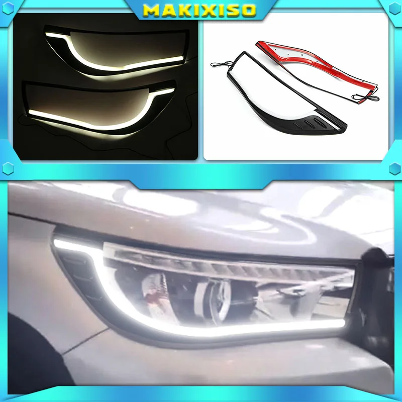 LED DRL Daytime Running Light Headlight Lamp Trim Cover Fit For Toyota Hilux Revo 2015 2016 2017 2018
LED DRL Daytime Running Light Headlight Lamp Trim Cover Fit For Toyota Hilux Revo 2015 2016 2017 2018