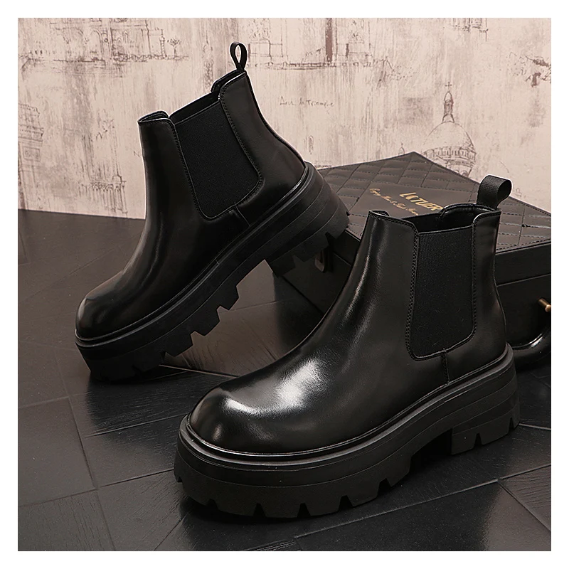 mens fashion punk rock dress platform boots black trendy autumn winter shoes cowboy ankle boot designer handsome chelsea botas
mens fashion punk rock dress platform boots black trendy autumn winter shoes cowboy ankle boot designer handsome chelsea botas