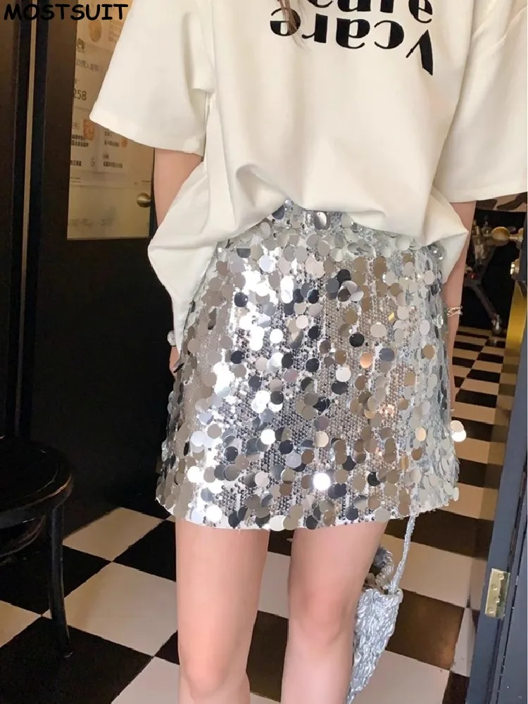 Sequins Elastic Waist Skirts For Women 2024 New Stylish Sexy Club Fashion Mini Skirt Women Clothes Korean Style Chic Skirts
Sequins Elastic Waist Skirts For Women 2024 New Stylish Sexy Club Fashion Mini Skirt Women Clothes Korean Style Chic Skirts