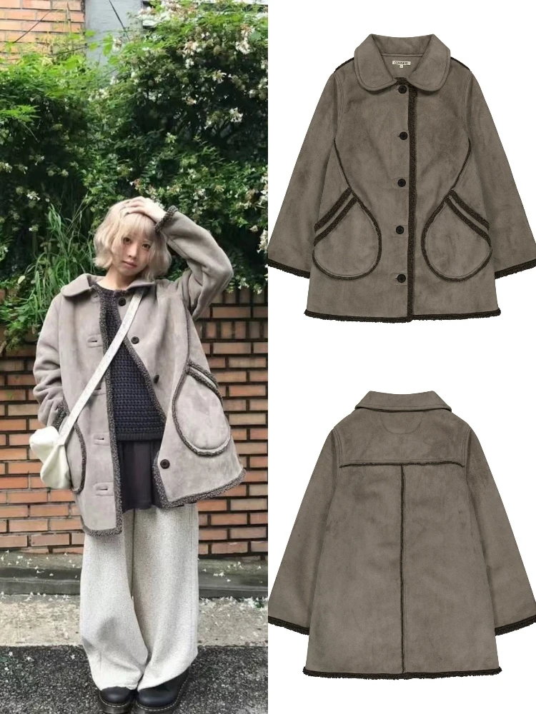 Быстрый очень! Зимнее замшевое пальто из меха ягненка, женское свободное теплое пальто средней длины в стиле ретро, женское шерстяное пальто Sli
Быстрый очень! Зимнее замшевое пальто из меха ягненка, женское свободное теплое пальто средней длины в стиле ретро, женское шерстяное пальто Sli