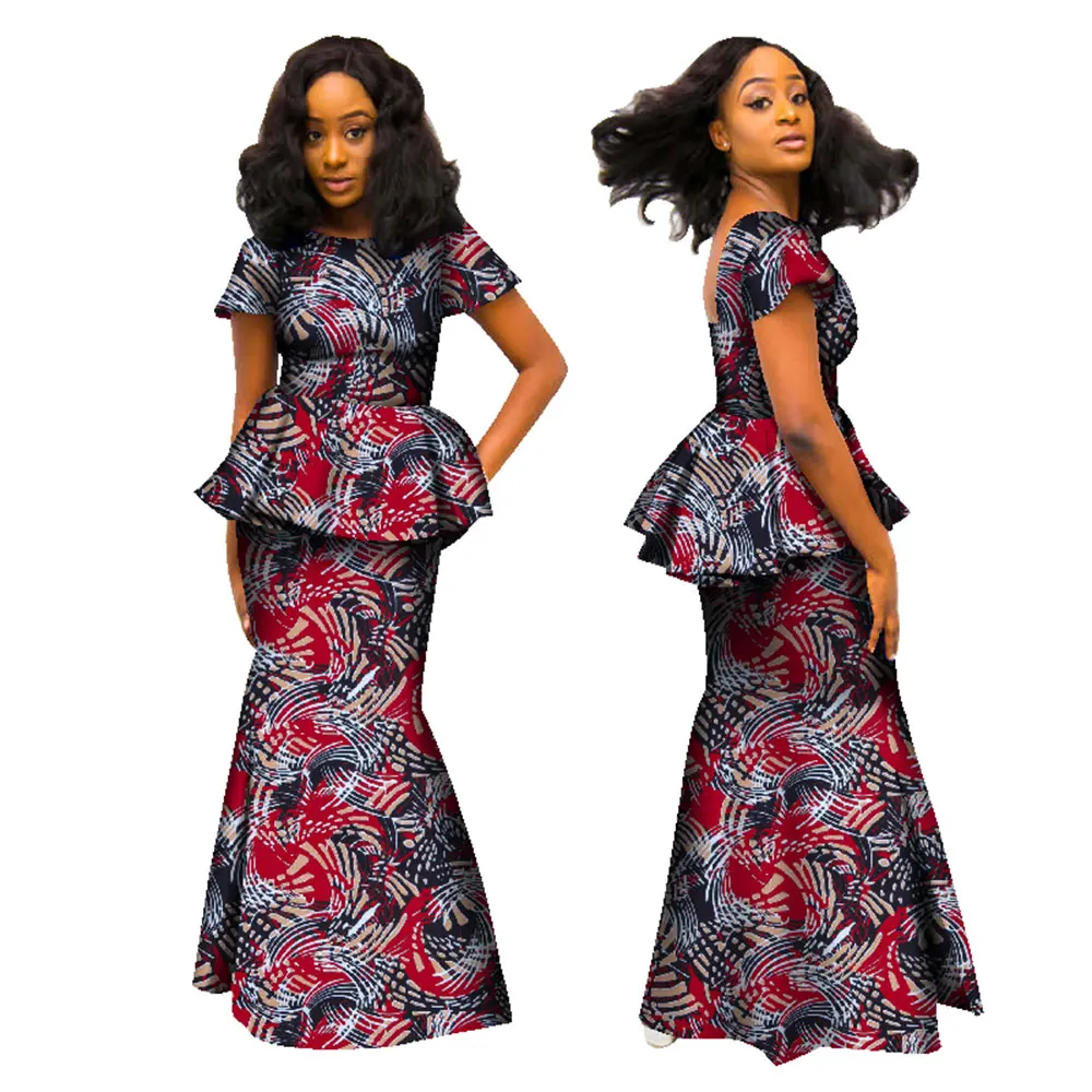 Bintarealwax African Skirt for Women Dashiki Backless O-Neck Short Sleeve Tops & Long Skirt 2 Pieces Set Africa Clothes WY1695
Bintarealwax African Skirt for Women Dashiki Backless O-Neck Short Sleeve Tops & Long Skirt 2 Pieces Set Africa Clothes WY1695