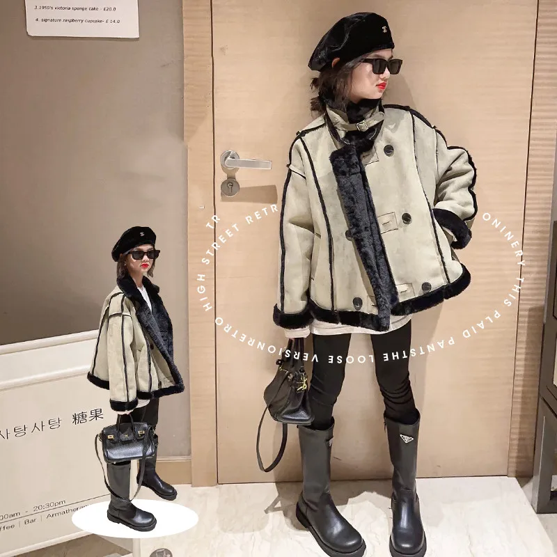 2022 Winter Children's Clothing Thick Warm Faux Leather Jackets Girls Sheepskin Coat Fur Leather Jacket Kids Outerwear Overcoat
2022 Winter Children's Clothing Thick Warm Faux Leather Jackets Girls Sheepskin Coat Fur Leather Jacket Kids Outerwear Overcoat