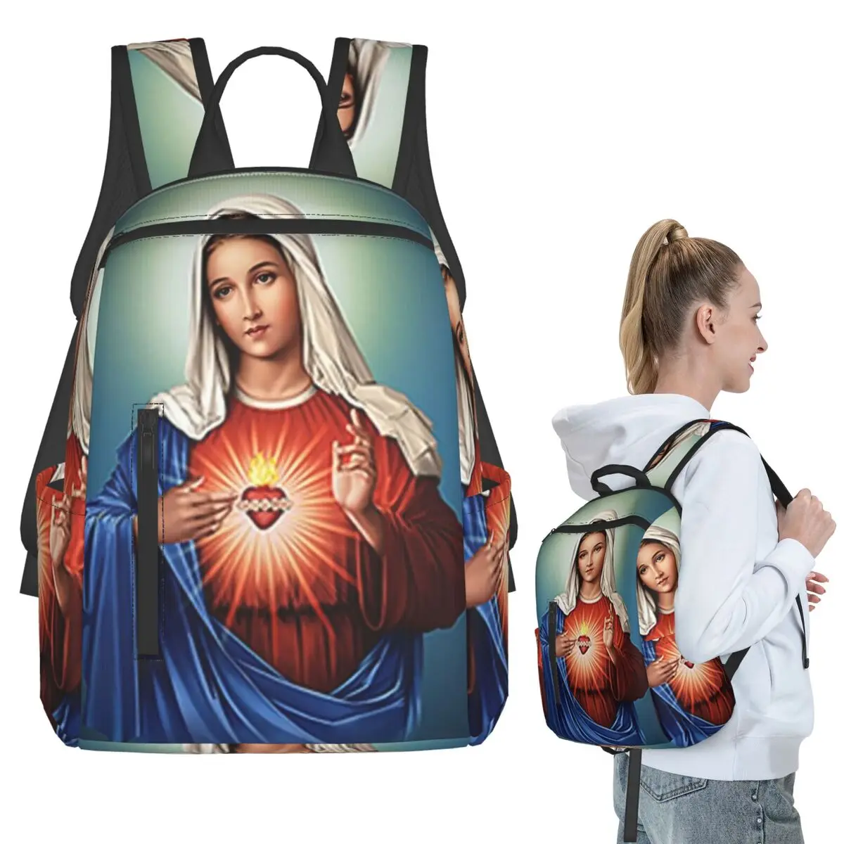 Immaculate Heart Of Mary Virgin Mary Backpack Student BookBag Children School Bag Computer Shoulder Bags Boys Girls
Immaculate Heart Of Mary Virgin Mary Backpack Student BookBag Children School Bag Computer Shoulder Bags Boys Girls