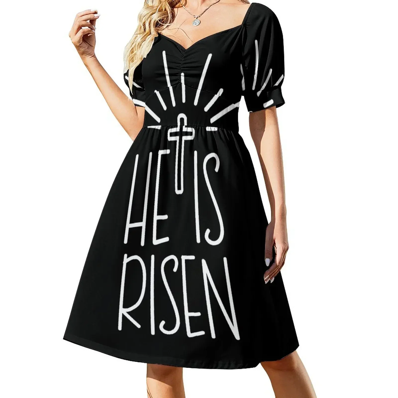 He is risen Easter happy Easter day Short-Sleeved Dress Women's skirt Women's summer dress Dress
He is risen Easter happy Easter day Short-Sleeved Dress Women's skirt Women's summer dress Dress