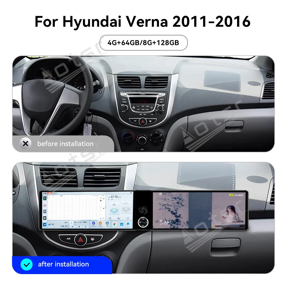 For Hyundai Verna 2011-2016 12.3 Inch HD Dual Screen Car Radio Car Multimedia Video Player GPS Navigation Carplay Unit Carplay
For Hyundai Verna 2011-2016 12.3 Inch HD Dual Screen Car Radio Car Multimedia Video Player GPS Navigation Carplay Unit Carplay