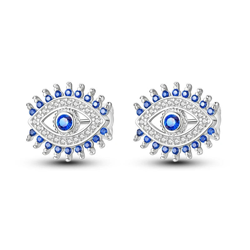 925 Sterling Silver Turkey's Evil Eye Zircon Stud Earrings For Women Party Jewelry Birthday Gift
925 Sterling Silver Turkey's Evil Eye Zircon Stud Earrings For Women Party Jewelry Birthday Gift