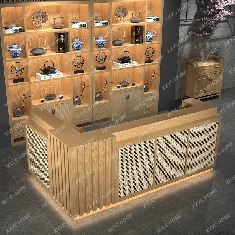 A Rattan Bar Cashier Chinese Tea Restaurant Health Center Beauty Salon Front Desk
A Rattan Bar Cashier Chinese Tea Restaurant Health Center Beauty Salon Front Desk