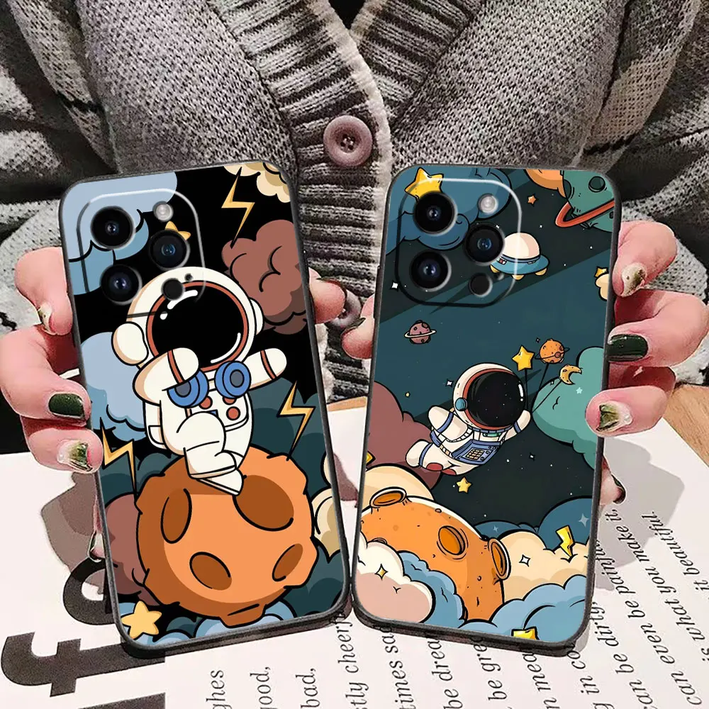 Cartoon Space Astronaut Phone Case For iphone 15 14 13 12 11 Pro XS Max Mini X SE APPLE 16 8 7 Plus Soft Case Funda Capa Shell
Cartoon Space Astronaut Phone Case For iphone 15 14 13 12 11 Pro XS Max Mini X SE APPLE 16 8 7 Plus Soft Case Funda Capa Shell