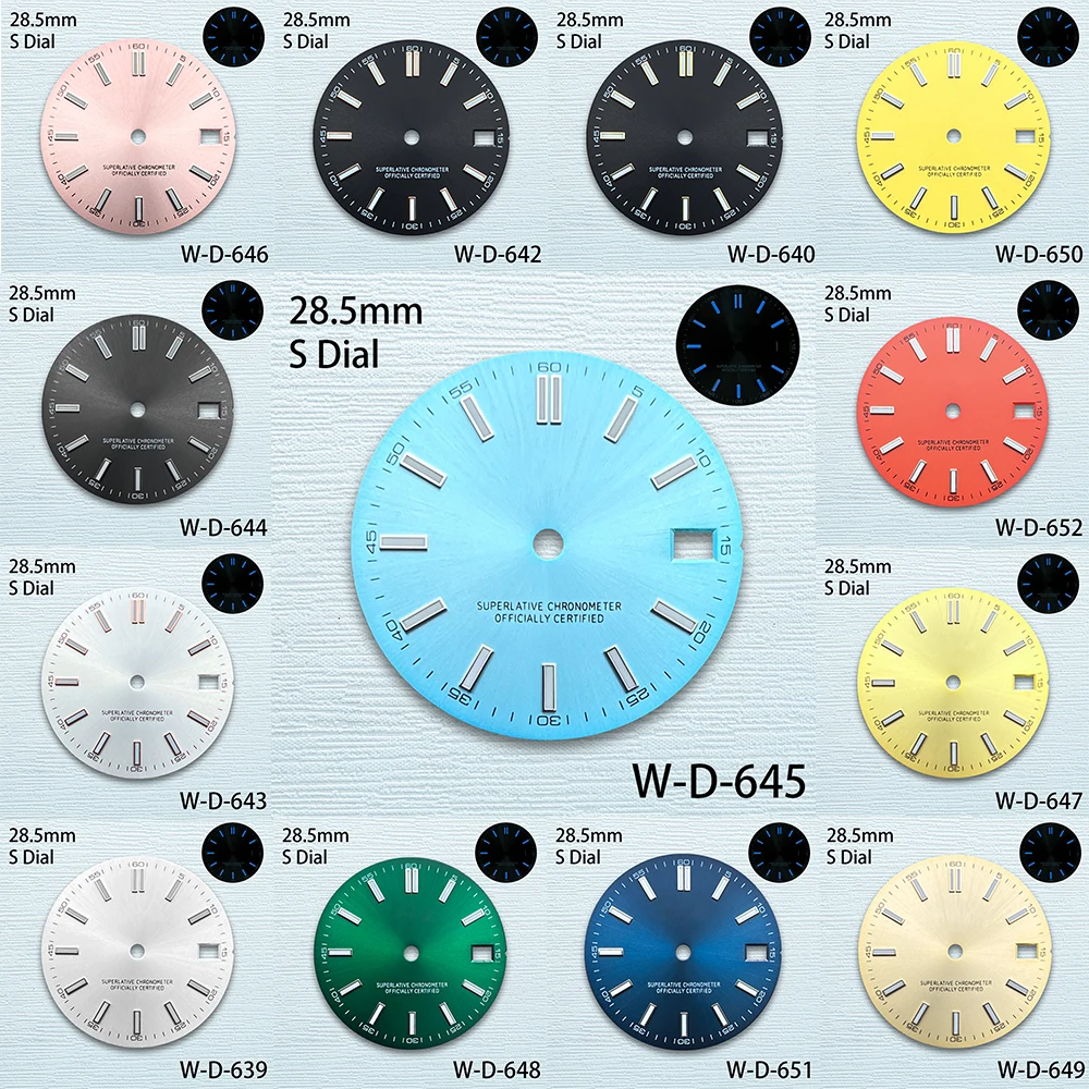 28.5mm S Logo Sunray Dial Fit NH35/NH36 Japanese Movement Blue Luminous High-Quality Watch Modification Accessories
28.5mm S Logo Sunray Dial Fit NH35/NH36 Japanese Movement Blue Luminous High-Quality Watch Modification Accessories