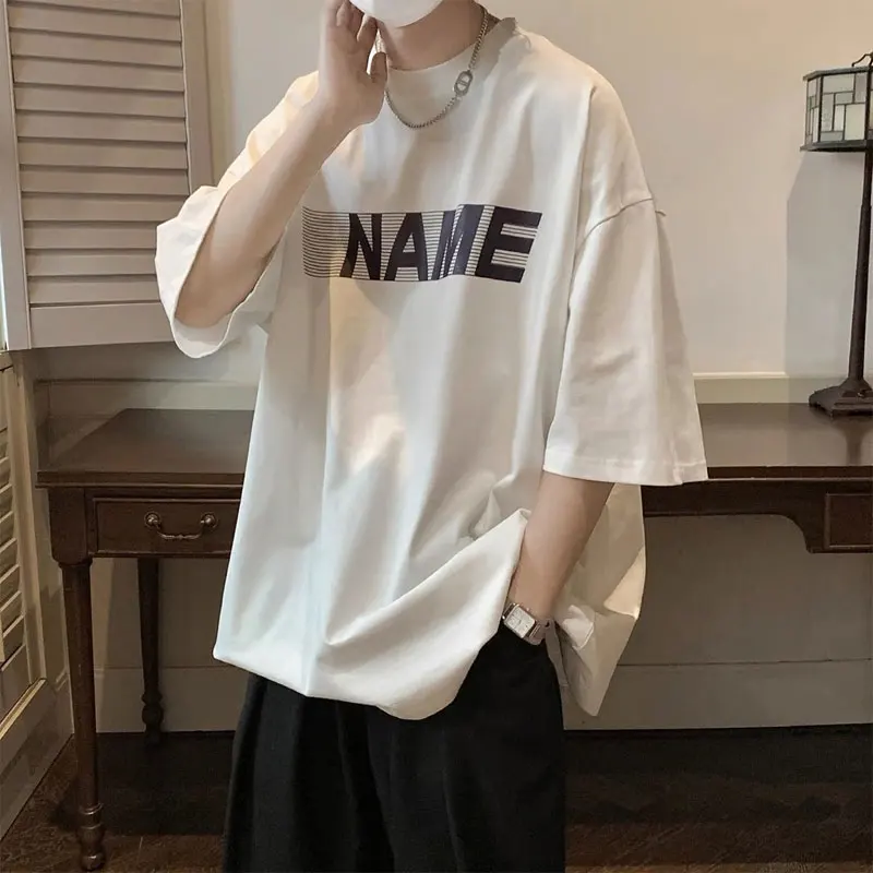 Men's Clothing American Printed T-shirts Casual Letter Summer Youthful Vitality Fashion Loose All-match Short Sleeve Pullovers
Men's Clothing American Printed T-shirts Casual Letter Summer Youthful Vitality Fashion Loose All-match Short Sleeve Pullovers