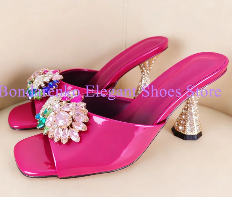 New Lady Crystal Sandals Fashion Peep Toe Strange Heel Rhinestone Woman Slippers Shoes Large Size Banquet Party Shoes
New Lady Crystal Sandals Fashion Peep Toe Strange Heel Rhinestone Woman Slippers Shoes Large Size Banquet Party Shoes