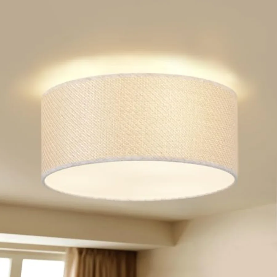 13Inch Farmhouse Semi Flush Mount Ceiling LightDrum Shade 3-Light Rustic Ciling Fixture for Bedroom Living Room Hallway Entrywa
13Inch Farmhouse Semi Flush Mount Ceiling LightDrum Shade 3-Light Rustic Ciling Fixture for Bedroom Living Room Hallway Entrywa