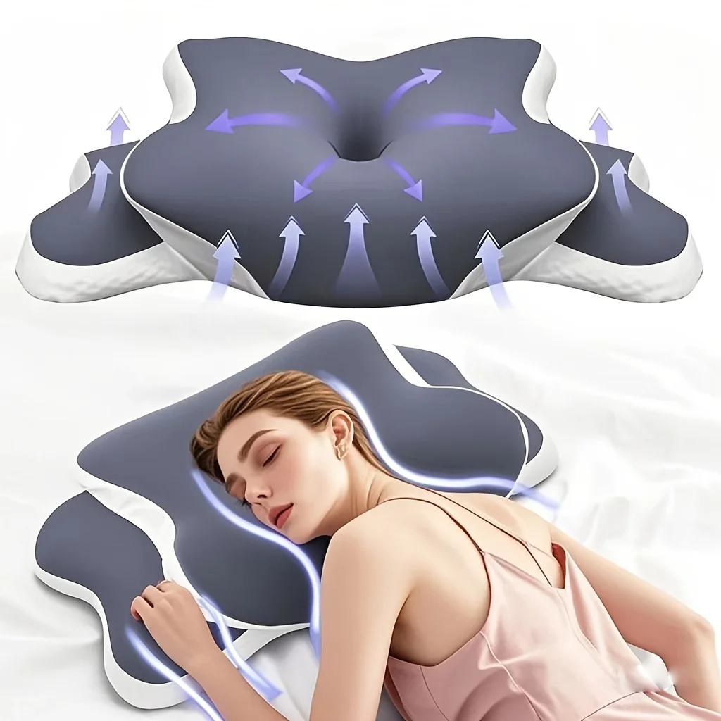 Ergonomic Neck Pillow with Ice Sliky Fiber Fabric Cover, Pillow, Adjustable Cervical Pillow Sleeping, Contemporary Style, All-se
Ergonomic Neck Pillow with Ice Sliky Fiber Fabric Cover, Pillow, Adjustable Cervical Pillow Sleeping, Contemporary Style, All-se