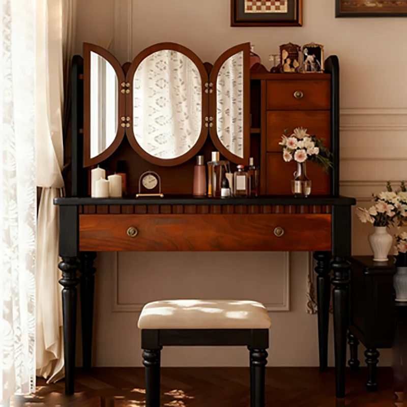 Vintage Elegant Vanity Table Aesthetic Premium Quaint Romantic Vanity Table Artistic Design Meuble Chambre Bedroom Furniture
Vintage Elegant Vanity Table Aesthetic Premium Quaint Romantic Vanity Table Artistic Design Meuble Chambre Bedroom Furniture