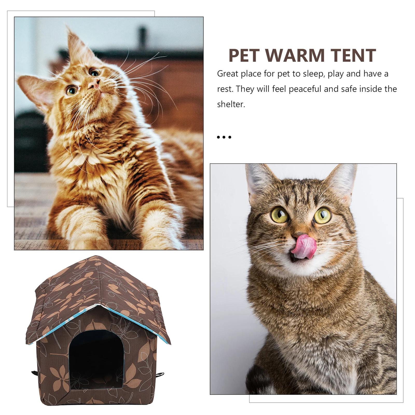 Warm Weatherproof Cat House Outdoor Shelter Half Closed Pet Tent Reusable Durable For Cats Dogs Kitten Sleeping Nest Safe Secure
Warm Weatherproof Cat House Outdoor Shelter Half Closed Pet Tent Reusable Durable For Cats Dogs Kitten Sleeping Nest Safe Secure