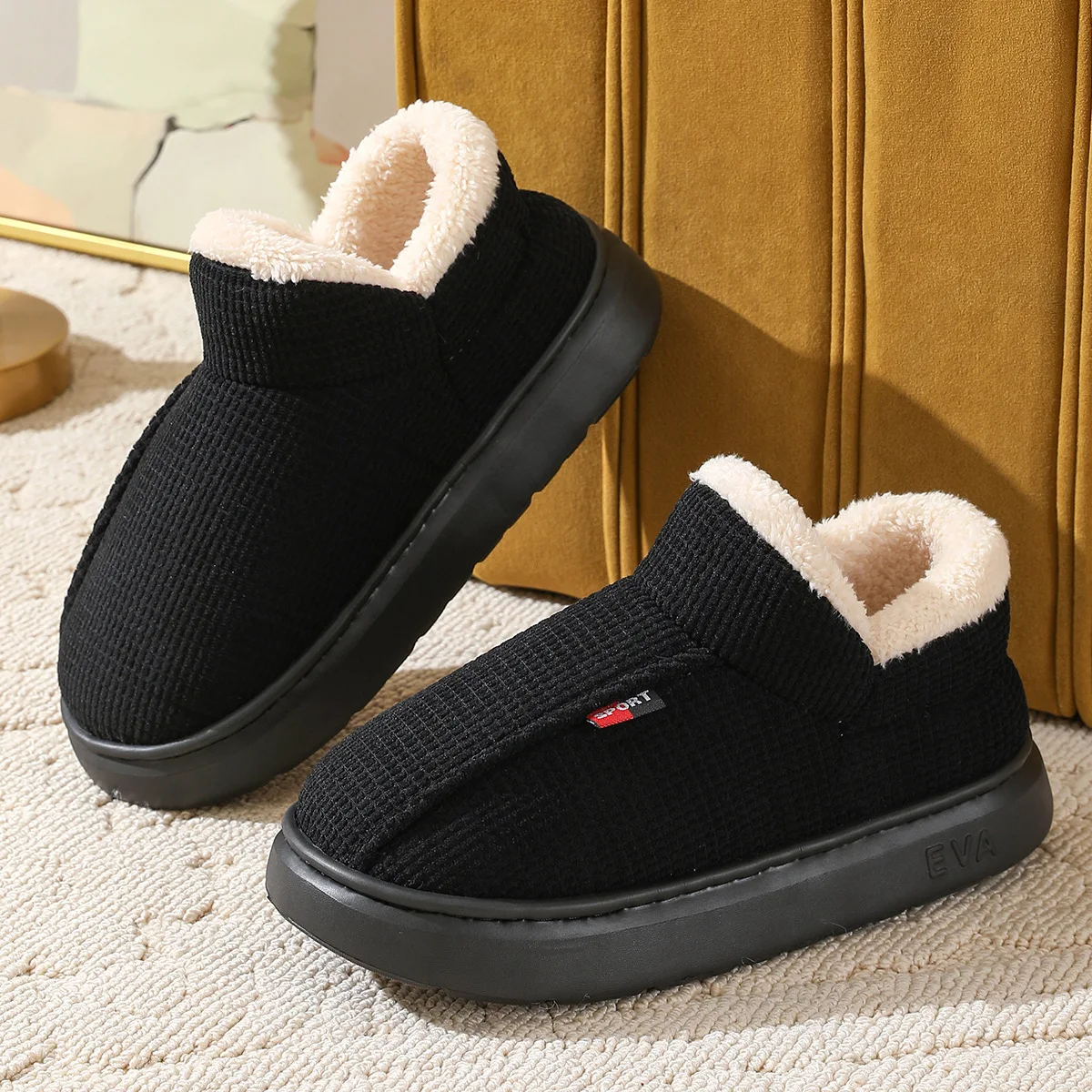 Warm Fleece Lined Slip-On Slippers Men's Thick Heel Indoor Home Anti-Slip Couple Matching Cotton Autumn Winter New Style
Warm Fleece Lined Slip-On Slippers Men's Thick Heel Indoor Home Anti-Slip Couple Matching Cotton Autumn Winter New Style