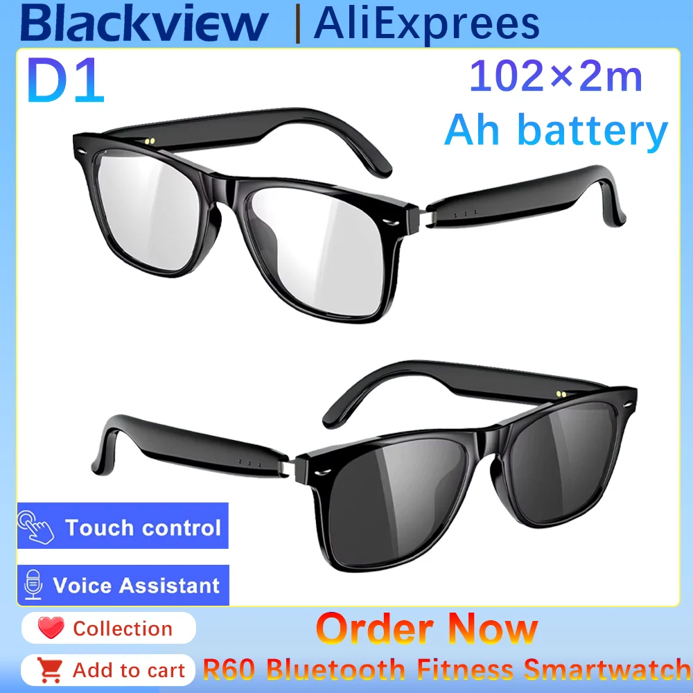 New D1 Bluetooth Smart Glasses Waterproof Outdoor Sport Anti-UV Sunglasses with Mic & Speaker for Men Women Gifts
New D1 Bluetooth Smart Glasses Waterproof Outdoor Sport Anti-UV Sunglasses with Mic & Speaker for Men Women Gifts